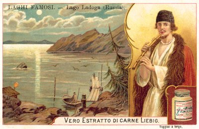 Ladoga Gölü, Rusya (chromolitho) by European School