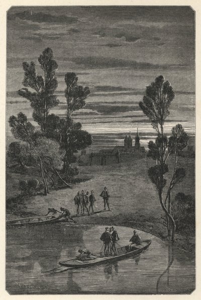 Le Pré Aux Clercs (gravür) by European School