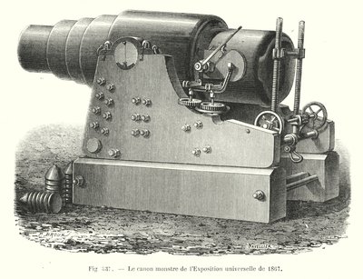 1867 Evrensel Sergisinin canavar topu (gravür) by European School