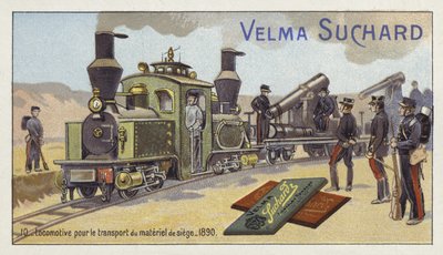 Kuşatma silahlarını taşımak için lokomotif, 1890 by European School