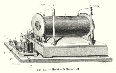 Machine de Ruhmkorff (gravür) by European School