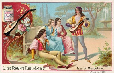 Mandolin, İtalya (chromolitho) by European School