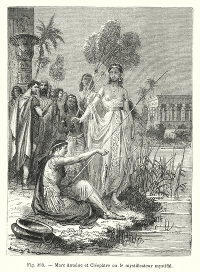 Marc Antoine ve Cleopatre ya da gizemci gizem yaratıyor (gravür) by European School