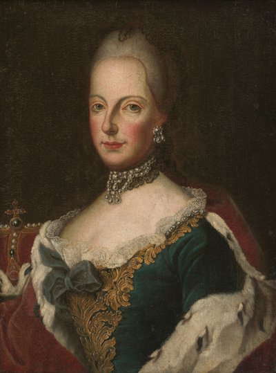 Maria Theresa, c.1750 (tuval üzerine yağlı boya) by European School