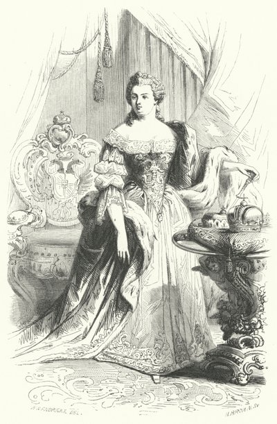 Avusturya Maria Theresa, Kutsal Roma İmparatoriçesi (gravür) by European School