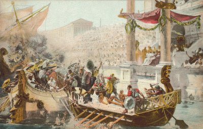 Roma amfitiyatrosunda sahte deniz savaşı (renkli lito) by European School