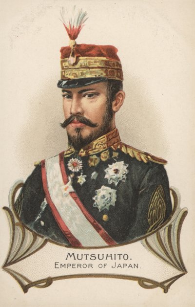 Mutsuhito, Japonya İmparatoru (renkli taş baskı) by European School