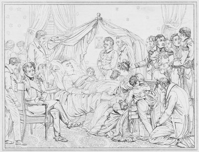 Napolyon: Mort, Ölüm (gravür) by European School
