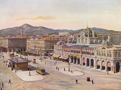 Nice, Place Massena (renkli lito) by European School