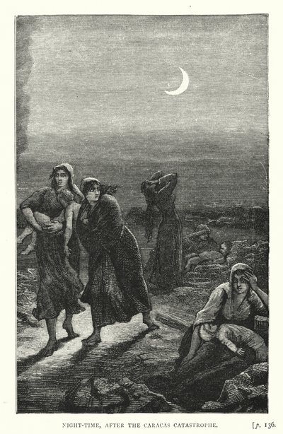Gece vakti, Karakas Felaketinden sonra (gravür) by European School