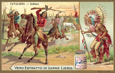 Kuzey Amerika Yerlileri (chromolitho) by European School