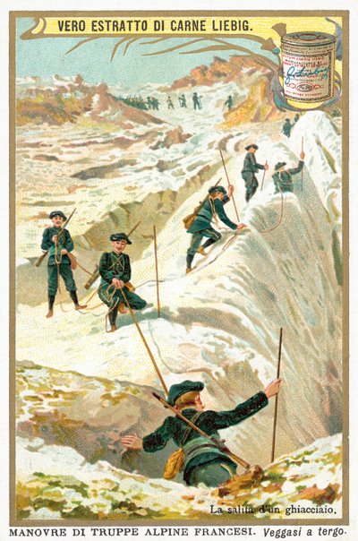 Bir buzulda (chromolitho) by European School