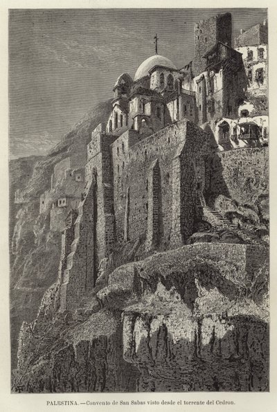 Filistin, Cedron selinden görülen San Sabas Manastırı by European School