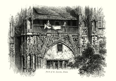 St Laurens Sundurması, Rouen (gravür) by European School