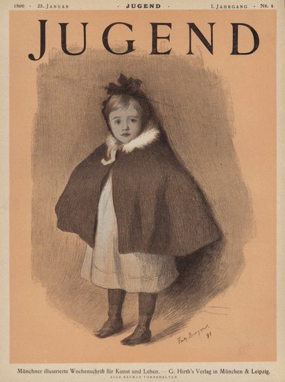 Pelerin giyen küçük bir kızın portresi (renkli taş) by European School