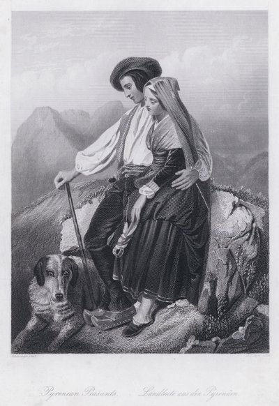 Pirene Köylüleri (gravür) by European School