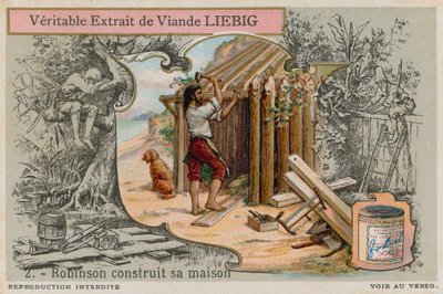 Robinson Crusoe kulübesini inşa ediyor by European School