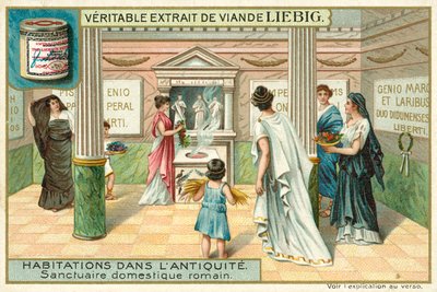 Bir Roma evindeki sığınak (chromolitho) by European School