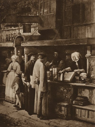 Bir kitapçıda sahne (lito) by European School