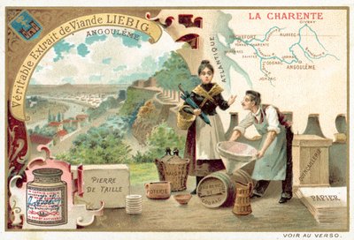 Charente ve Angouleme (chromolitho) manzarası by European School