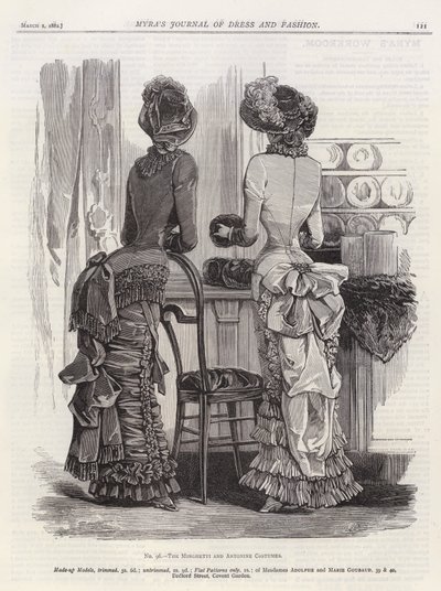 Minghetti ve Antonine Kostümleri (gravür) by European School