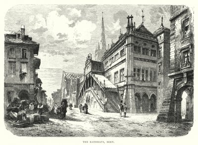 Rathhaus, Bern (gravür) by European School