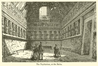 Hamamdaki Tepidarium (gravür) by European School