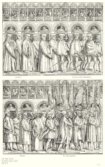 Doge alayı (gravür) by European School