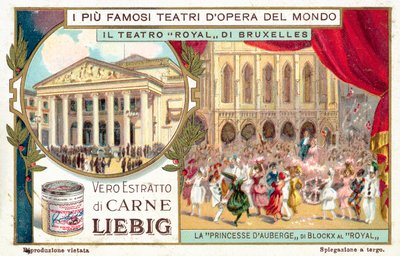 Theatre Royal de la Monnaie, Brüksel (chromolitho) by European School