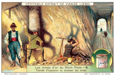 Monte Rosa altın madeni (chromolitho) müdürü tarafından yapılan inceleme turu by European School