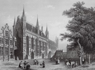Belediye Binası, Bruges (gravür) by European School