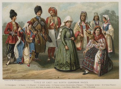Doğu ve Kuzey Avrupa Irk Türleri (chromolitho) by European School