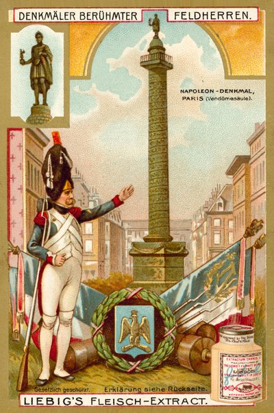 Vendome Sütunu, Napolyon Anıtı, Paris (chromolitho) by European School