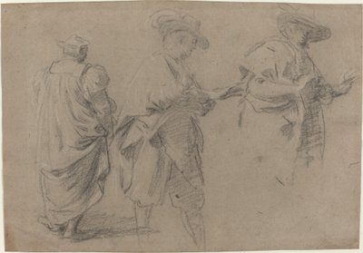 Bir Hakim ve İki Beyefendi Avukat by Eustache Le Sueur