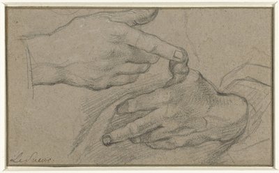 İki elin incelenmesi by Eustache Lesueur