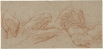 Yalancı çıplak bir adamın iki çalışması by Eustache Lesueur