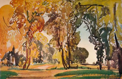 Betchworth Lane, Ekim 1917. by Evelyn Cheston