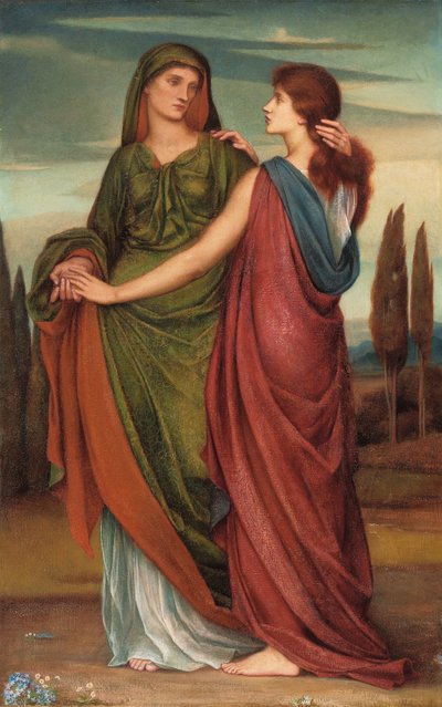 Naomi ve Ruth, 1887 by Evelyn De Morgan