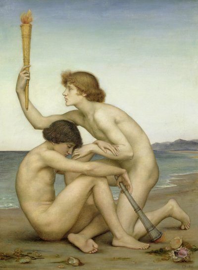 Fosfor ve Hesperus, 1881 by Evelyn De Morgan