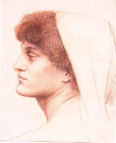 Bir Kadın Kafasının Profili by Evelyn De Morgan