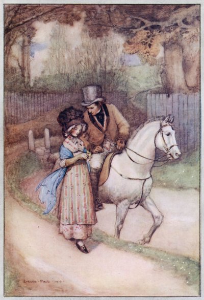 Bayan Gaskell tarafından Cranford için çizim (renkli taş) by Evelyn Paul