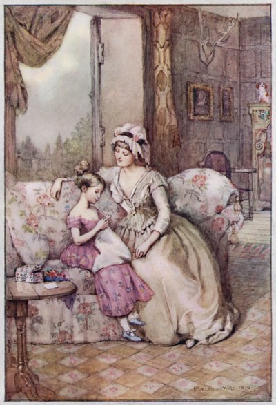 Bayan Gaskell tarafından Cranford için çizim (renkli taş) by Evelyn Paul