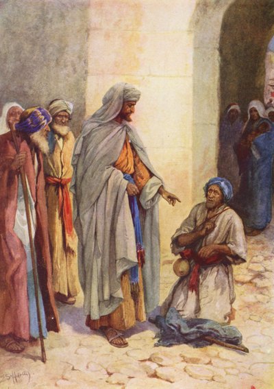 Zavallı Bir Sakat İyileşti (renkli taş baskı) by Evelyn Stuart Hardy