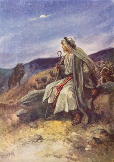 Cesur David (renkli taş baskı) by Evelyn Stuart Hardy