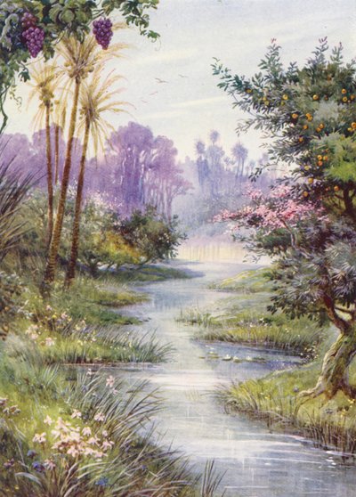 Cennet Bahçesi (renkli taş baskı) by Evelyn Stuart Hardy