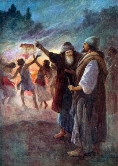 Altın Buzağı (renkli taş baskı) by Evelyn Stuart Hardy