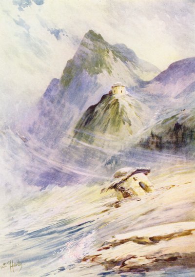 İki Ev Kıssası (renkli taş baskı) by Evelyn Stuart Hardy
