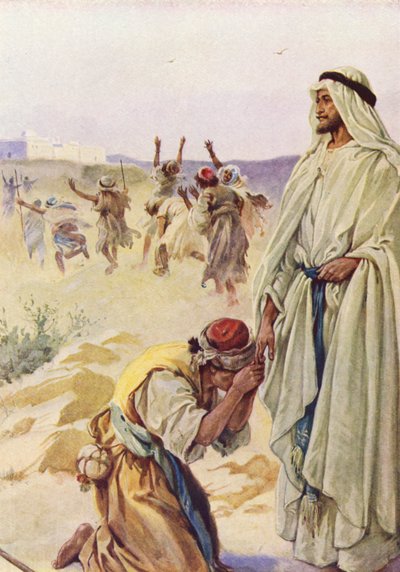 Minnettar Cüzzamlı (renkli taş baskı) by Evelyn Stuart Hardy