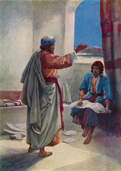 Pavlus'a yardım eden Timoteos (renkli taş) by Evelyn Stuart Hardy