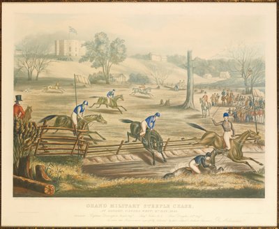Grand Military Steeple Chase, Londra, Kanada Batı, 9 Mayıs 1843, J. Harris tarafından oyulmuş, 1845 by Evelyne Marie Alexander